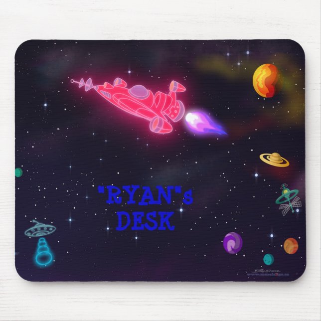 "customise me!" Outer Space Mouse Mat (Front)