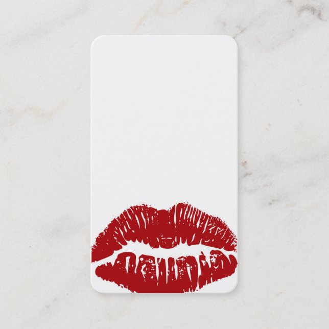Customise ME! Red Lips Business card (Front)
