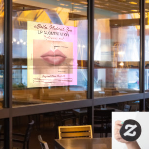 Customise Med Spa Lip Augmentation Hyaluronic Fill Window Cling