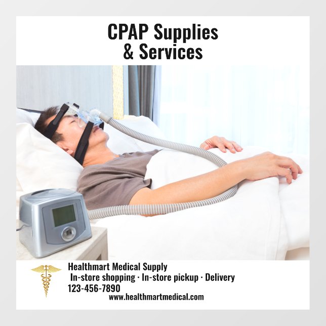 Customise Medical Supply Shop CPAP Supplies  Window Cling (Sheet)