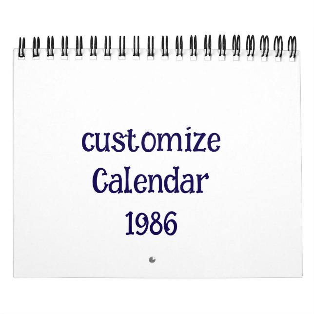 customise Medium Two Page small Calendar (Cover)