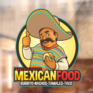 Customise Mexican Restaurant Food Tasty Fresh Window Cling