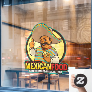 Customise Mexican Restaurant Food Tasty Fresh  Window Cling