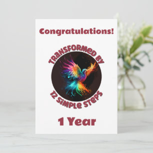 Customise Milestone Transformed by 12 Simple Steps Holiday Card