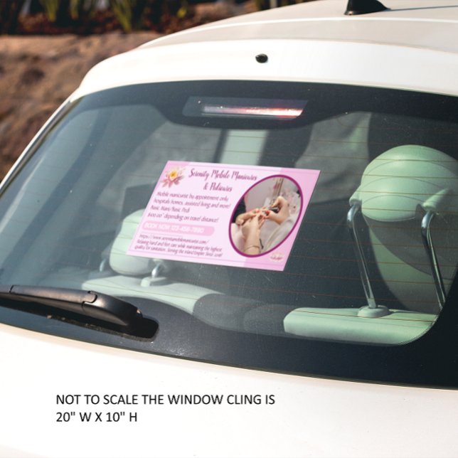 Customise Mobile Nails Manicure Pedicure Business Window Cling (This Customize Mobile Nails Manicure Pedicure Business Window Cling is perfect for you suv or car.
)