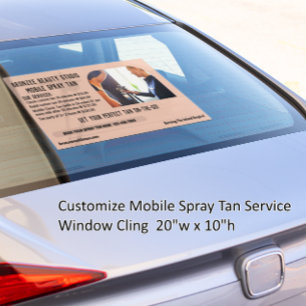 Customise Mobile Spray Tan Service Business Window Cling