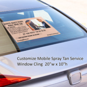 Customise Mobile Spray Tan Service Business Window Cling