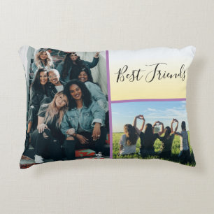 Customise Modern Best Friends Chic Quote Decorative Cushion