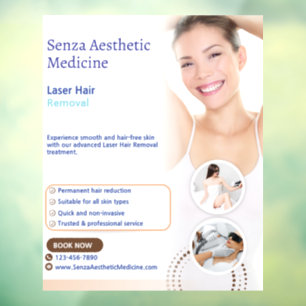 Customise Modern Laser Hair Removal Treatment 2 Window Cling
