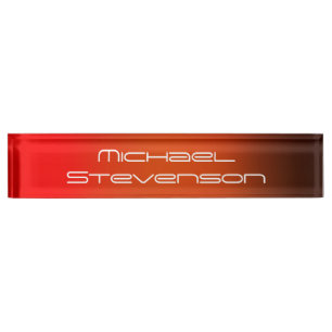 Customise Modern Stylish Business Desk Nameplate