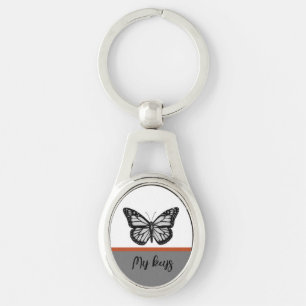 Customise Monarch butterfly Key Ring
