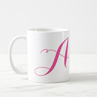 Customise Monogram-A/Pink Coffee Mug