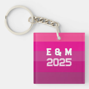 Customise Monogram Love Key Ring