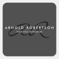 Customise Monogram Plain Grey Black Add Name