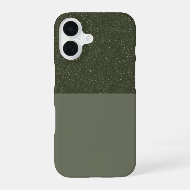 Customise Moss & Glitter iPhone 16 Case (Back)