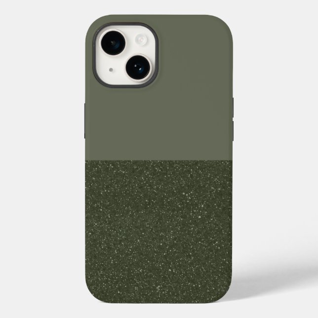 Customise Moss Green Split iPhone 14 Case (Back)