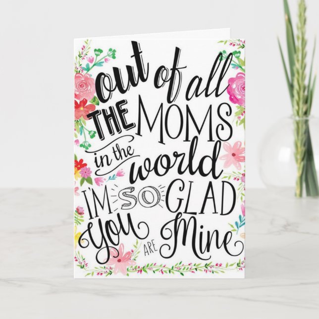 Customise Mother's Day Card - Floral (Front)
