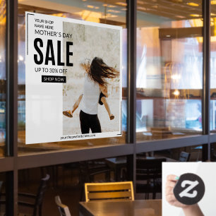 Customise Mother's Day Sale Percentage Off Large  Window Cling