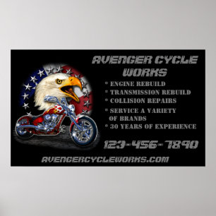 Customise Motorcycle Repair Shop Business  Poster