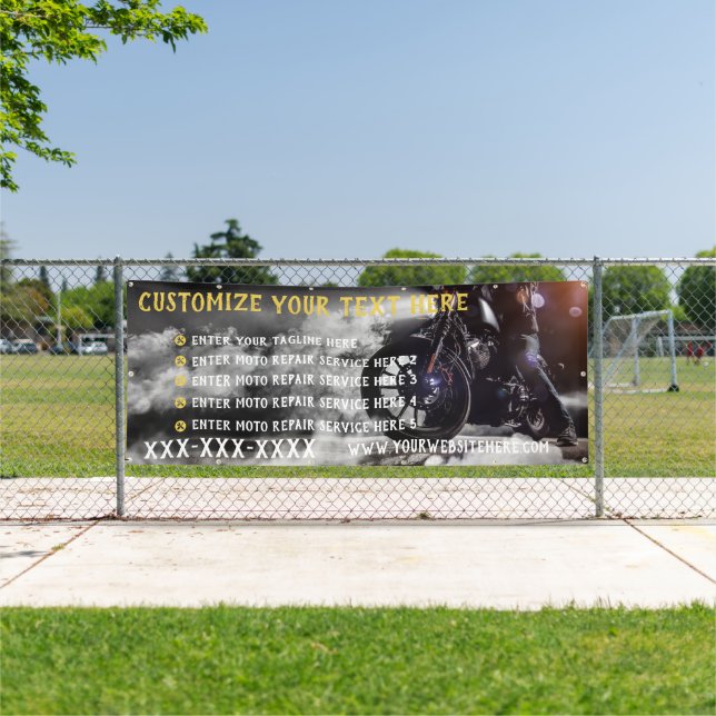 Customise Motorcycle Repair Shop Large Banner (Insitu)