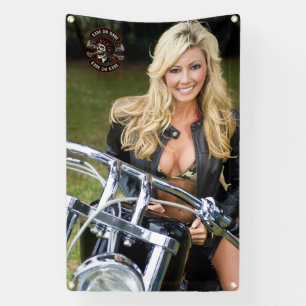 Customise Motorcycle Shop Logo Bikini Babe Vertica Banner