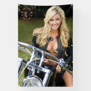 Customise Motorcycle Shop Logo Bikini Babe Vertica Banner