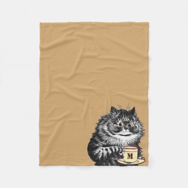 Customise Mug Initial, Louis Wain Fleece Blanket (Front)