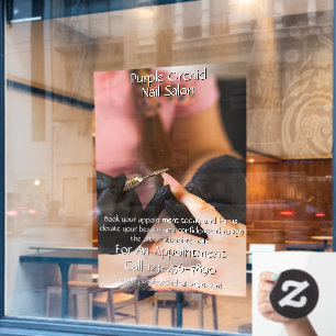 Customise Nail Salon Set of Nails Business Window Cling