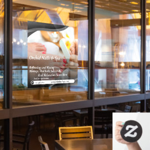 Customise Nail Salon Spa Pedicure Tranquil  Window Cling