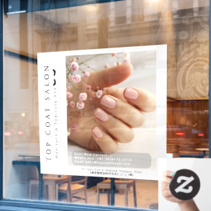 Customise Nails Pedicure And Eyelashes Promotional Window Cling