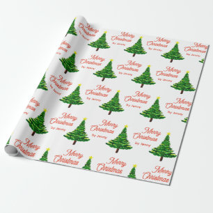 Customise name christmas  wrapping paper