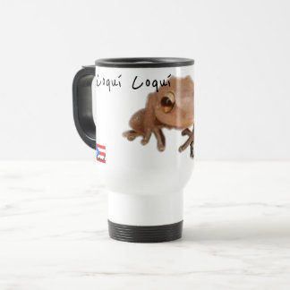 Customise Name Coqui Puerto Rico Flag Travel Mug