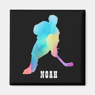 Customise name Hockey Player  Magnet