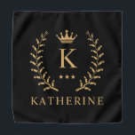 Customise Name & Initial Black White Gold Monogram Bandana<br><div class="desc">Introducing our Customise Name & Initial Black White Gold Monogram collection – a bespoke fusion of sophistication and personalisation. Tailored for those who appreciate unique details, this collection allows you to add your name and initials to a timeless black and white palette, elegantly accented with gold monogramming. Whether you're looking...</div>