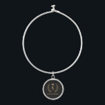 Customise Name & Initial Black White Gold Monogram Bangle Bracelet<br><div class="desc">Introducing our Customise Name & Initial Black White Gold Monogram collection – a bespoke fusion of sophistication and personalisation. Tailored for those who appreciate unique details, this collection allows you to add your name and initials to a timeless black and white palette, elegantly accented with gold monogramming. Whether you're looking...</div>