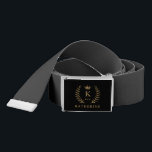 Customise Name & Initial Black White Gold Monogram Belt<br><div class="desc">Introducing our Customise Name & Initial Black White Gold Monogram collection – a bespoke fusion of sophistication and personalisation. Tailored for those who appreciate unique details, this collection allows you to add your name and initials to a timeless black and white palette, elegantly accented with gold monogramming. Whether you're looking...</div>