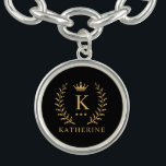 Customise Name & Initial Black White Gold Monogram Bracelet<br><div class="desc">Introducing our Customise Name & Initial Black White Gold Monogram collection – a bespoke fusion of sophistication and personalisation. Tailored for those who appreciate unique details, this collection allows you to add your name and initials to a timeless black and white palette, elegantly accented with gold monogramming. Whether you're looking...</div>