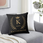 Customise Name & Initial Black White Gold Monogram Cushion<br><div class="desc">Introducing our Customise Name & Initial Black White Gold Monogram collection – a bespoke fusion of sophistication and personalisation. Tailored for those who appreciate unique details, this collection allows you to add your name and initials to a timeless black and white palette, elegantly accented with gold monogramming. Whether you're looking...</div>