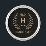 Customise Name & Initial Black White Gold Monogram Lapel Pin<br><div class="desc">Introducing our Customise Name & Initial Black White Gold Monogram collection – a bespoke fusion of sophistication and personalisation. Tailored for those who appreciate unique details, this collection allows you to add your name and initials to a timeless black and white palette, elegantly accented with gold monogramming. Whether you're looking...</div>