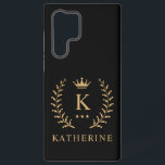 Customise Name & Initial Black White Gold Monogram Samsung Galaxy Case<br><div class="desc">Introducing our Customise Name & Initial Black White Gold Monogram collection – a bespoke fusion of sophistication and personalisation. Tailored for those who appreciate unique details, this collection allows you to add your name and initials to a timeless black and white palette, elegantly accented with gold monogramming. Whether you're looking...</div>