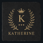 Customise Name & Initial Black White Gold Monogram Trivet<br><div class="desc">Introducing our Customise Name & Initial Black White Gold Monogram collection – a bespoke fusion of sophistication and personalisation. Tailored for those who appreciate unique details, this collection allows you to add your name and initials to a timeless black and white palette, elegantly accented with gold monogramming. Whether you're looking...</div>