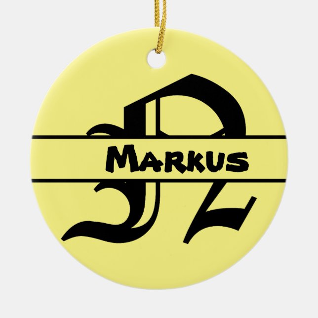 Customise Name Letter ornament  (Front)