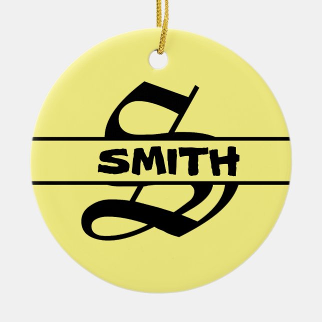 Customise Name Letter ornament  (Front)