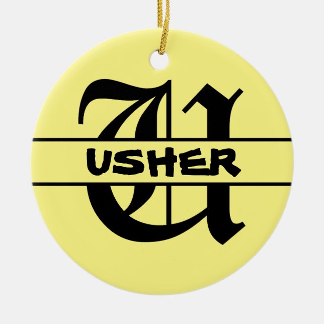 Customise Name Letter ornament  (Front)