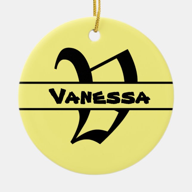 Customise Name Letter ornament  (Front)