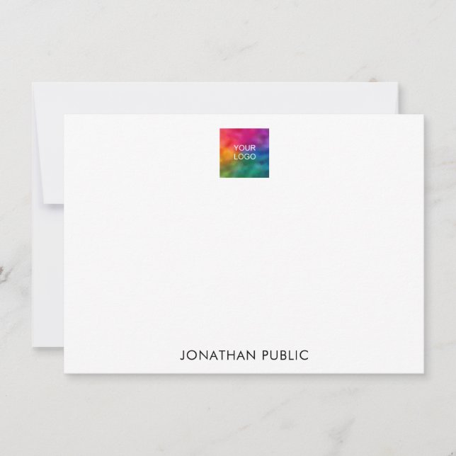 Customise Name Logo Here Modern Minimalistic Card (Front)