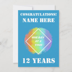Customise Name/Milestone One Day At A Time - NA Holiday Card