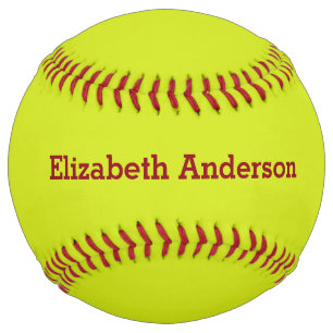 Customise Name Monogram Softball