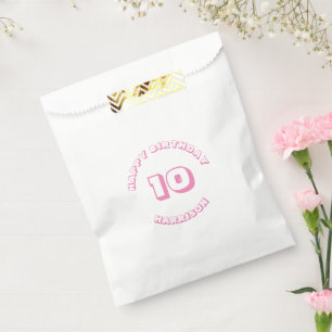 Customise Name number year birthday gift Favour Bags
