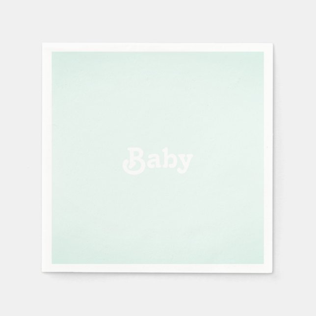 Customise Name photo Baby Shower, birthday Napkin (Front)
